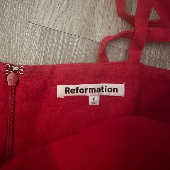 Reformation Red Linen Maxi Dress - Picture 5 of 7